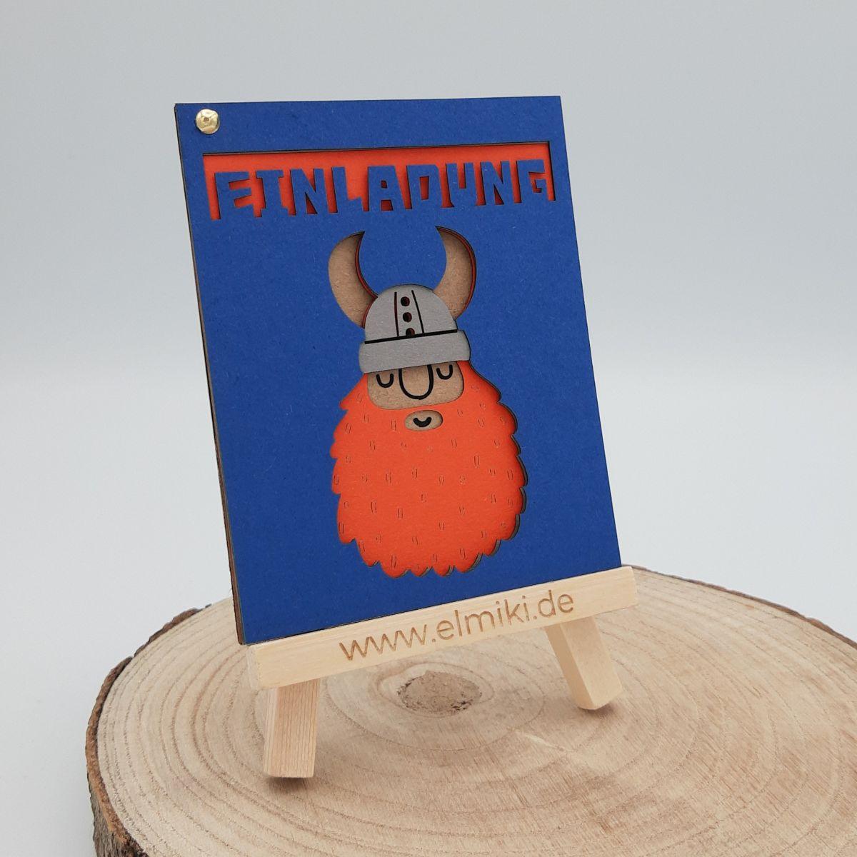 Einladungskarte Wikinger