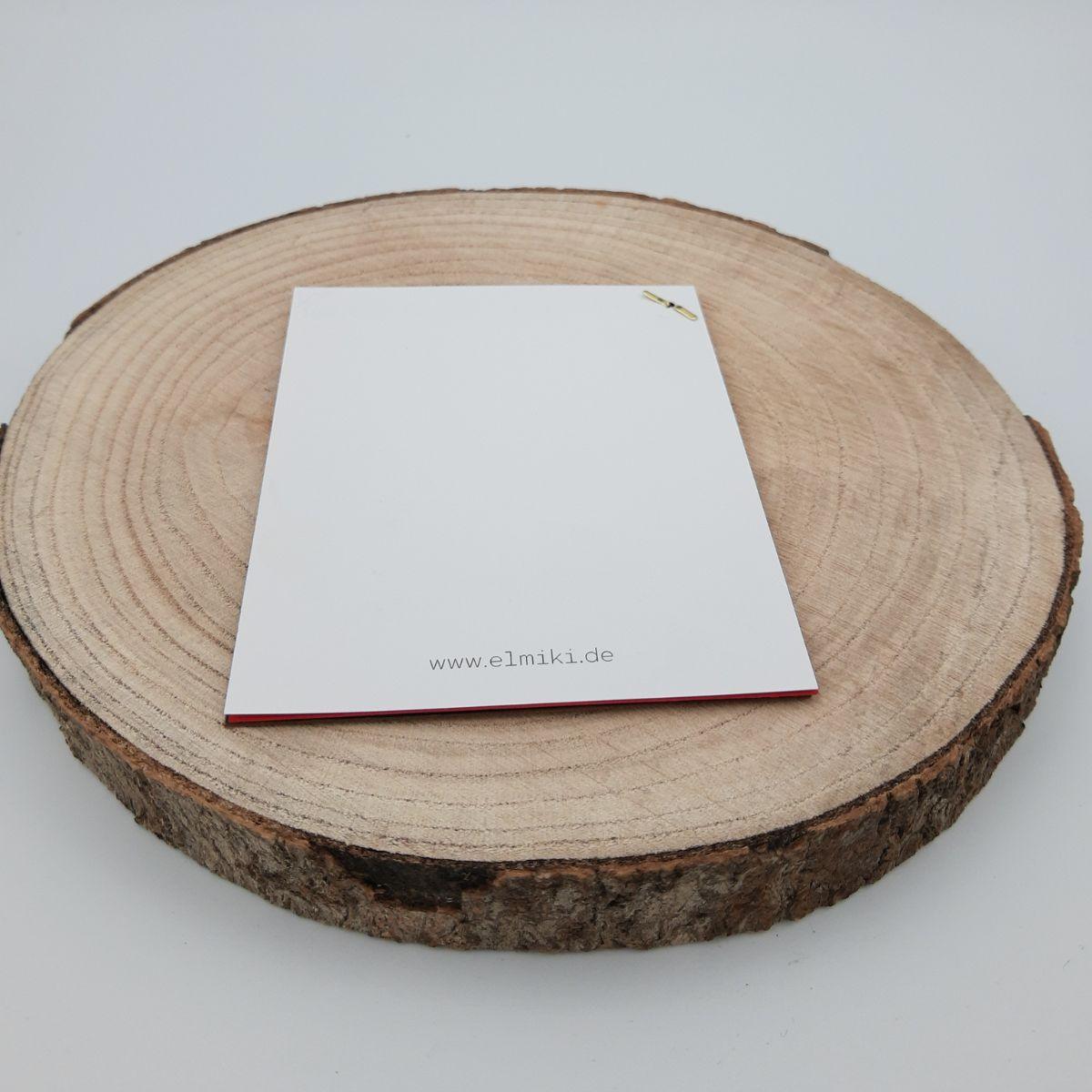 Einladungskarte Ninja rot/schwarz