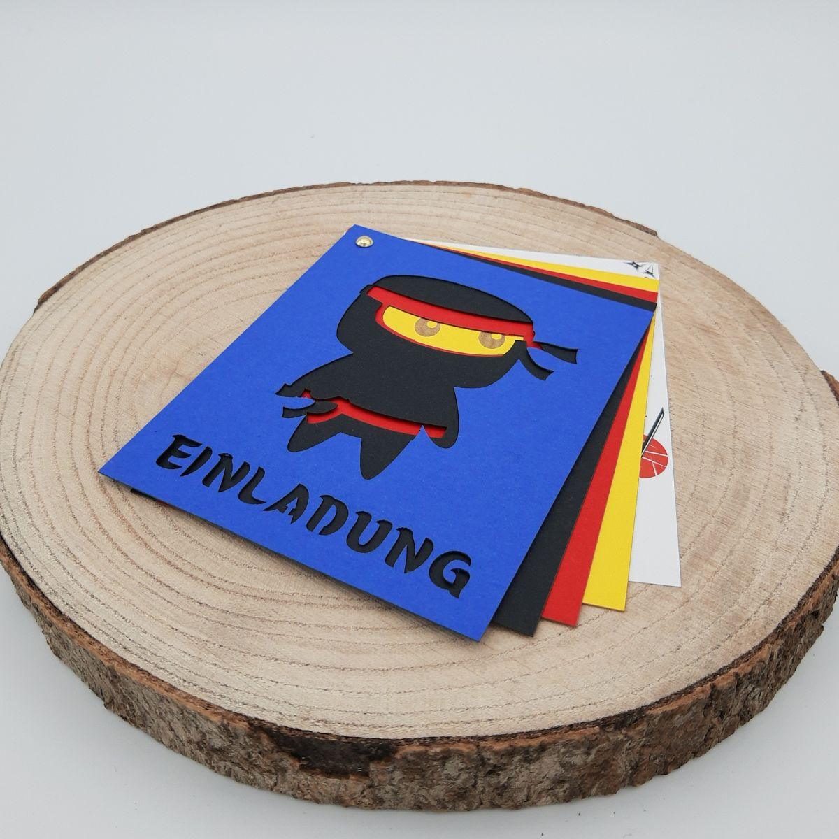 Einladungskarte Ninja