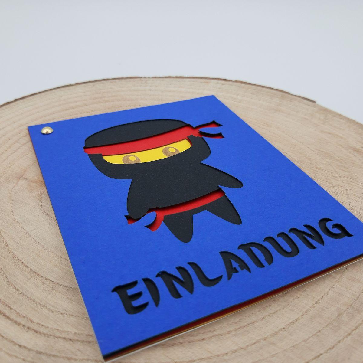 Einladungskarte Ninja