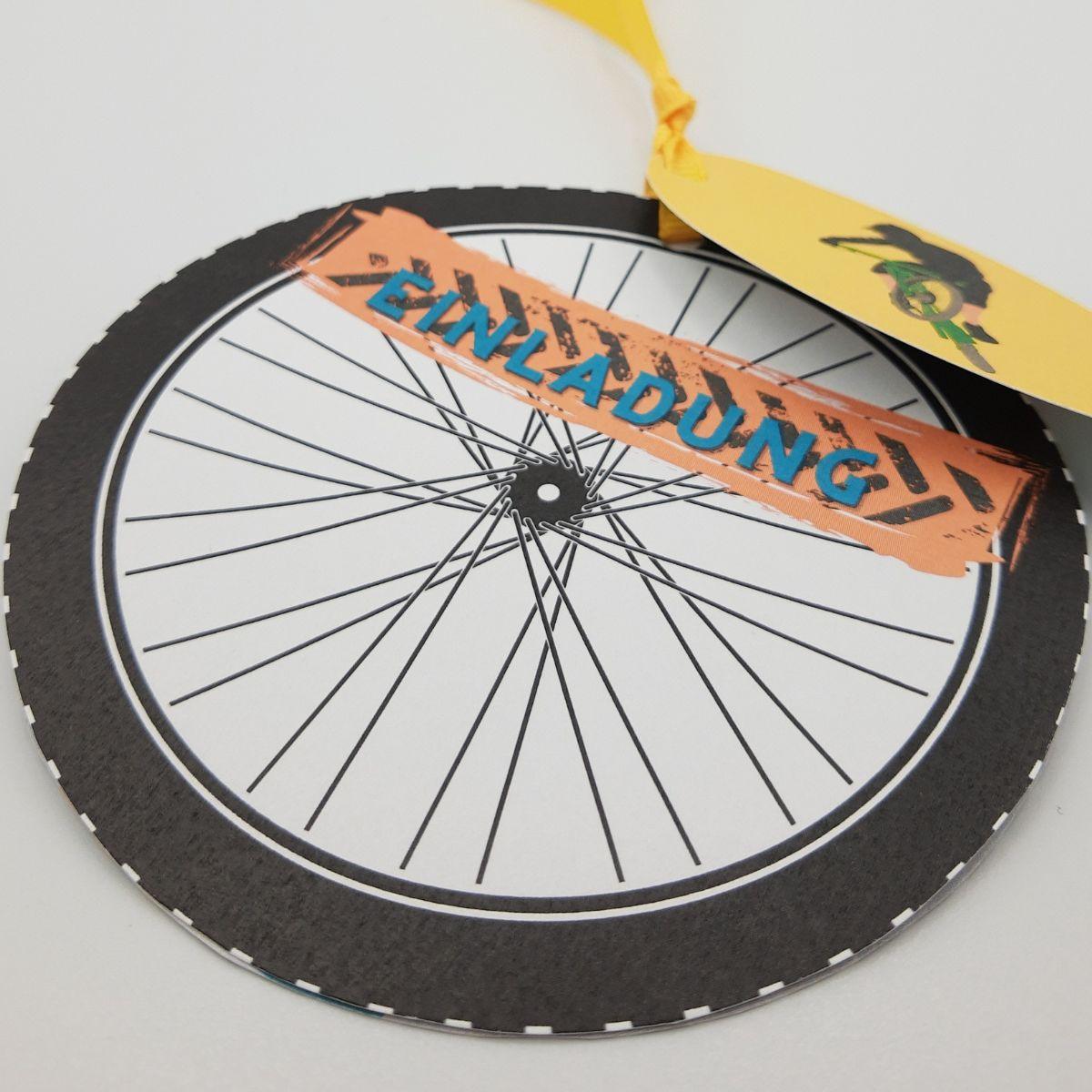 Druckvorlage Einladung Fahrrad
