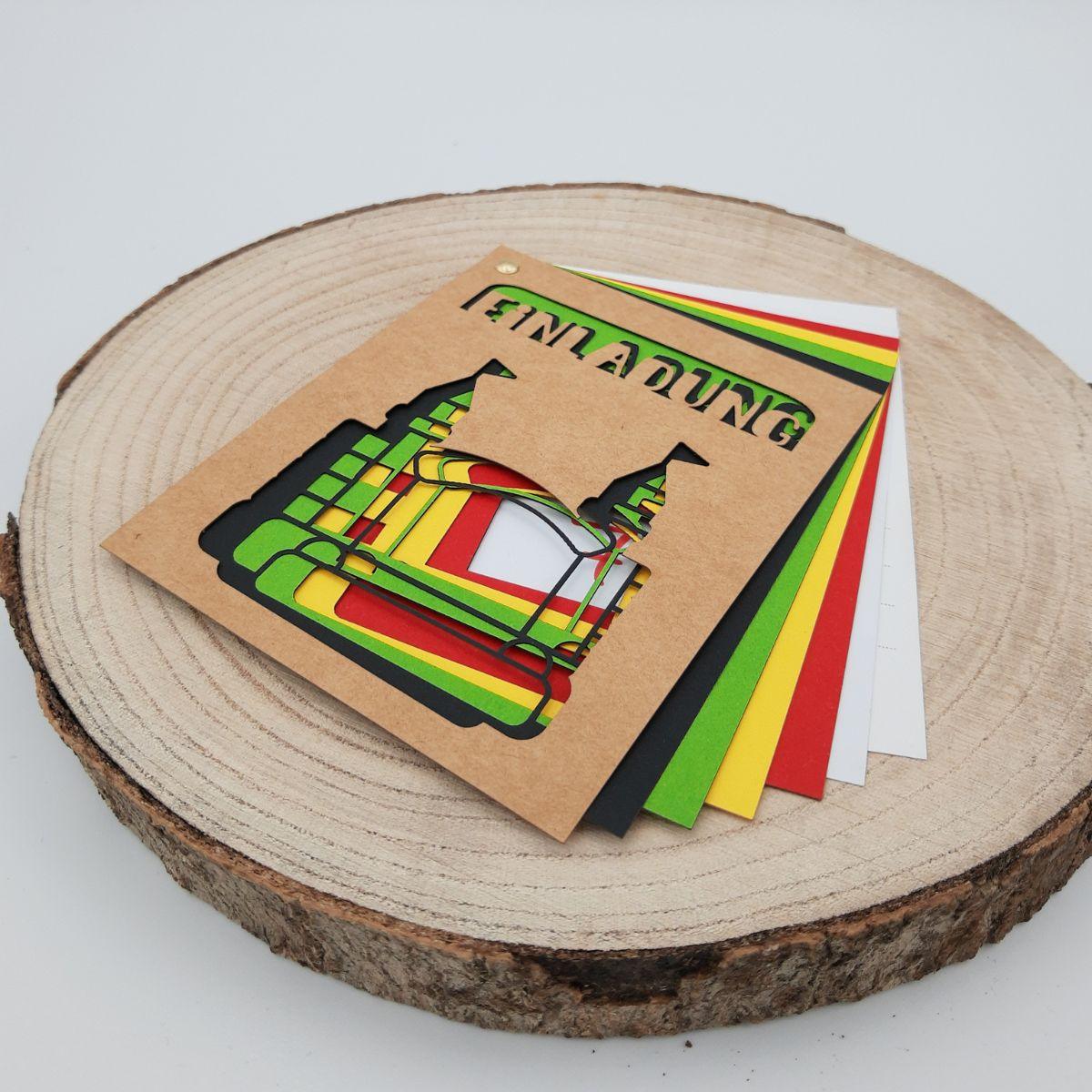 Einladungskarte Hüpfburg