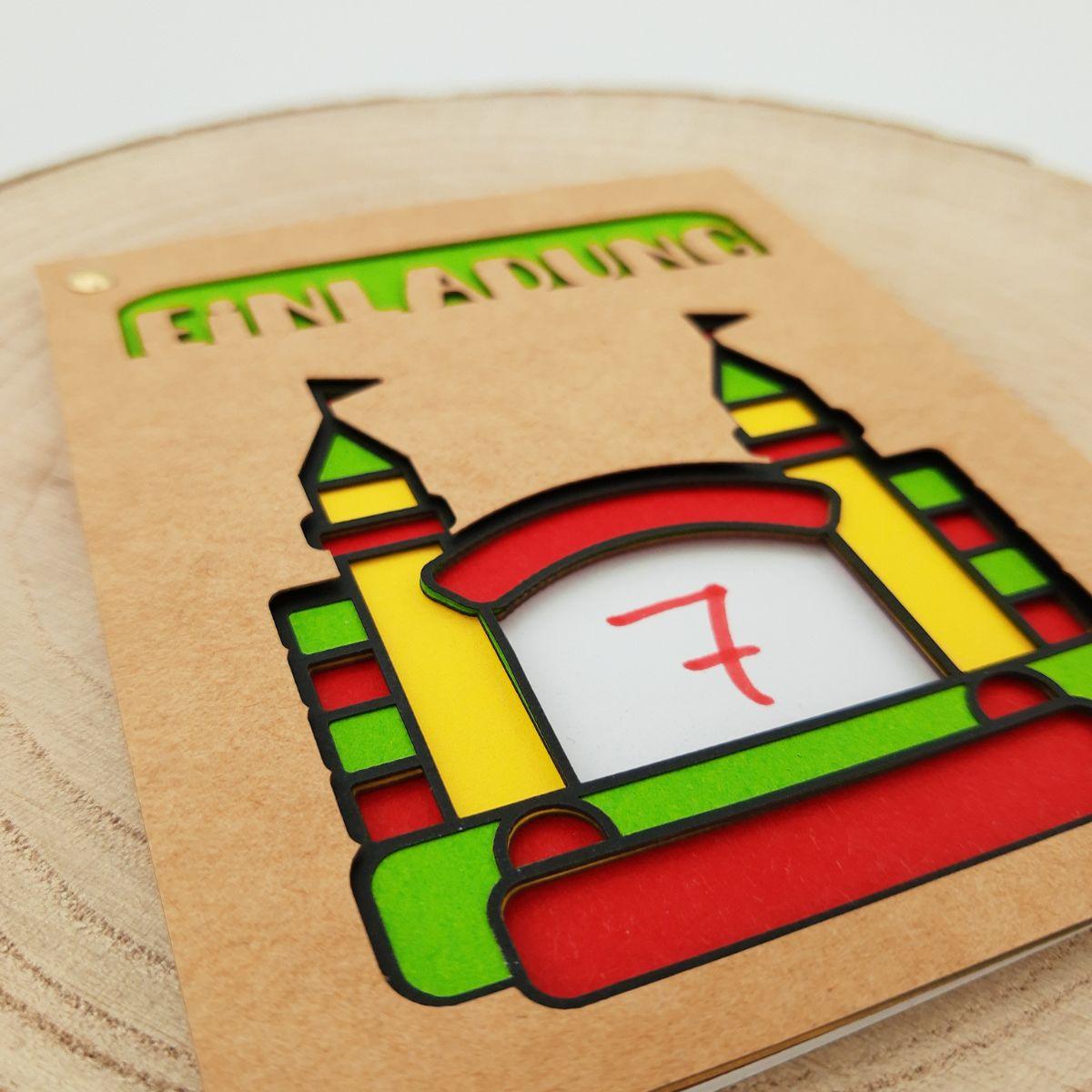 Einladungskarte Hüpfburg