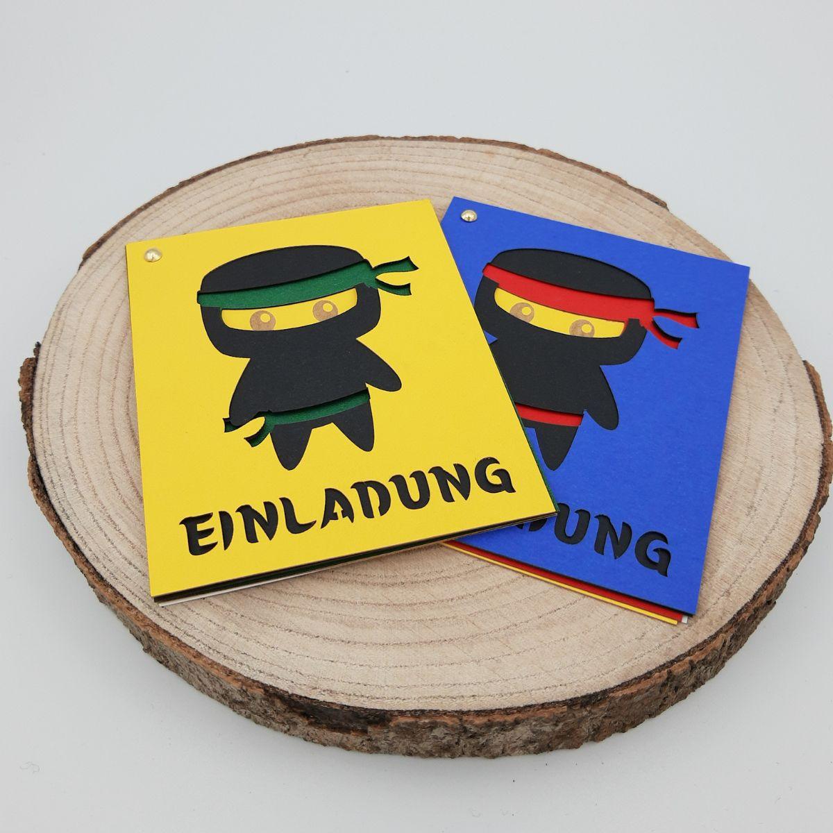 Einladungskarte Ninja