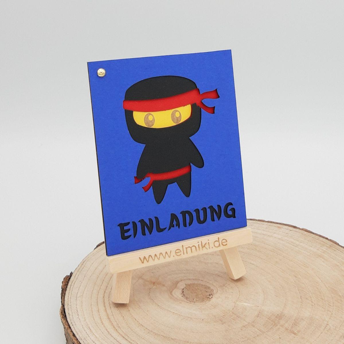 Einladungskarte Ninja
