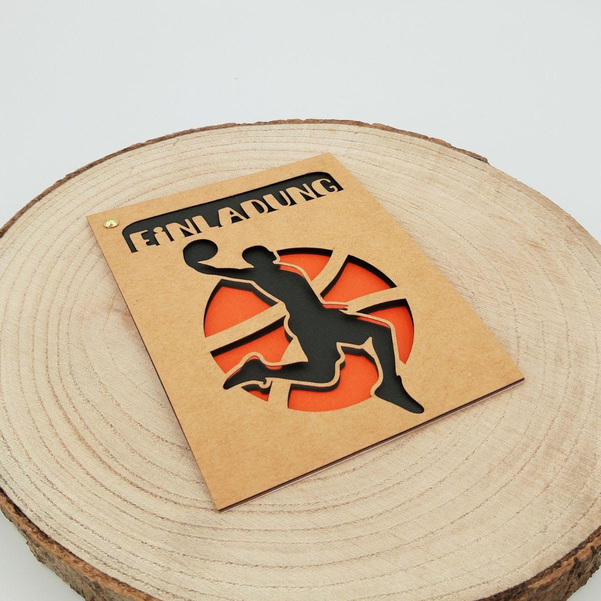 Einladungskarte Basketball