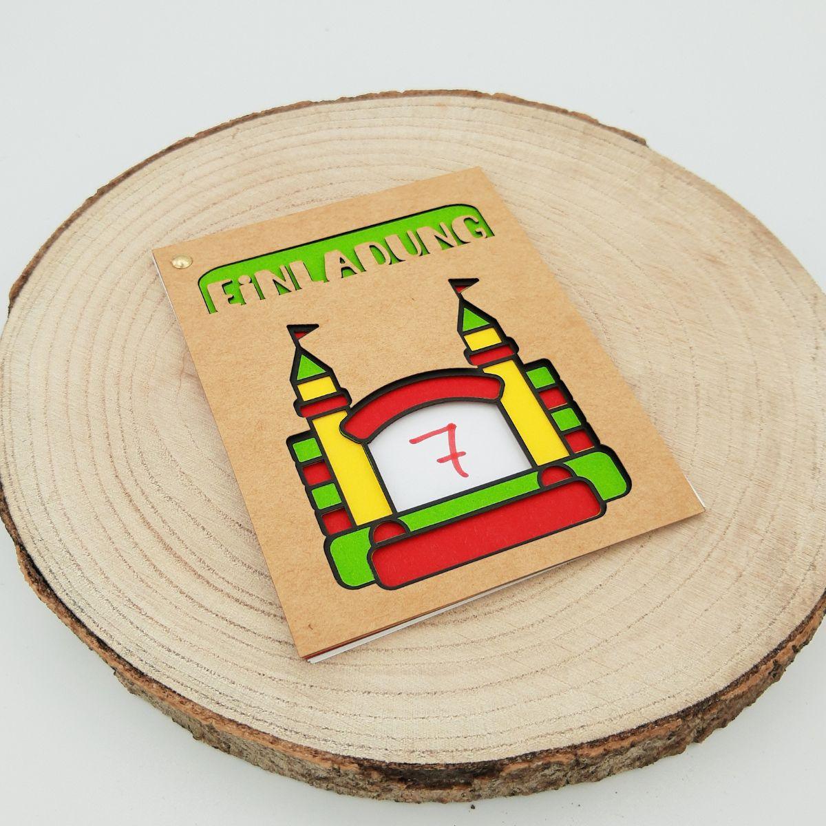 Einladungskarte Hüpfburg