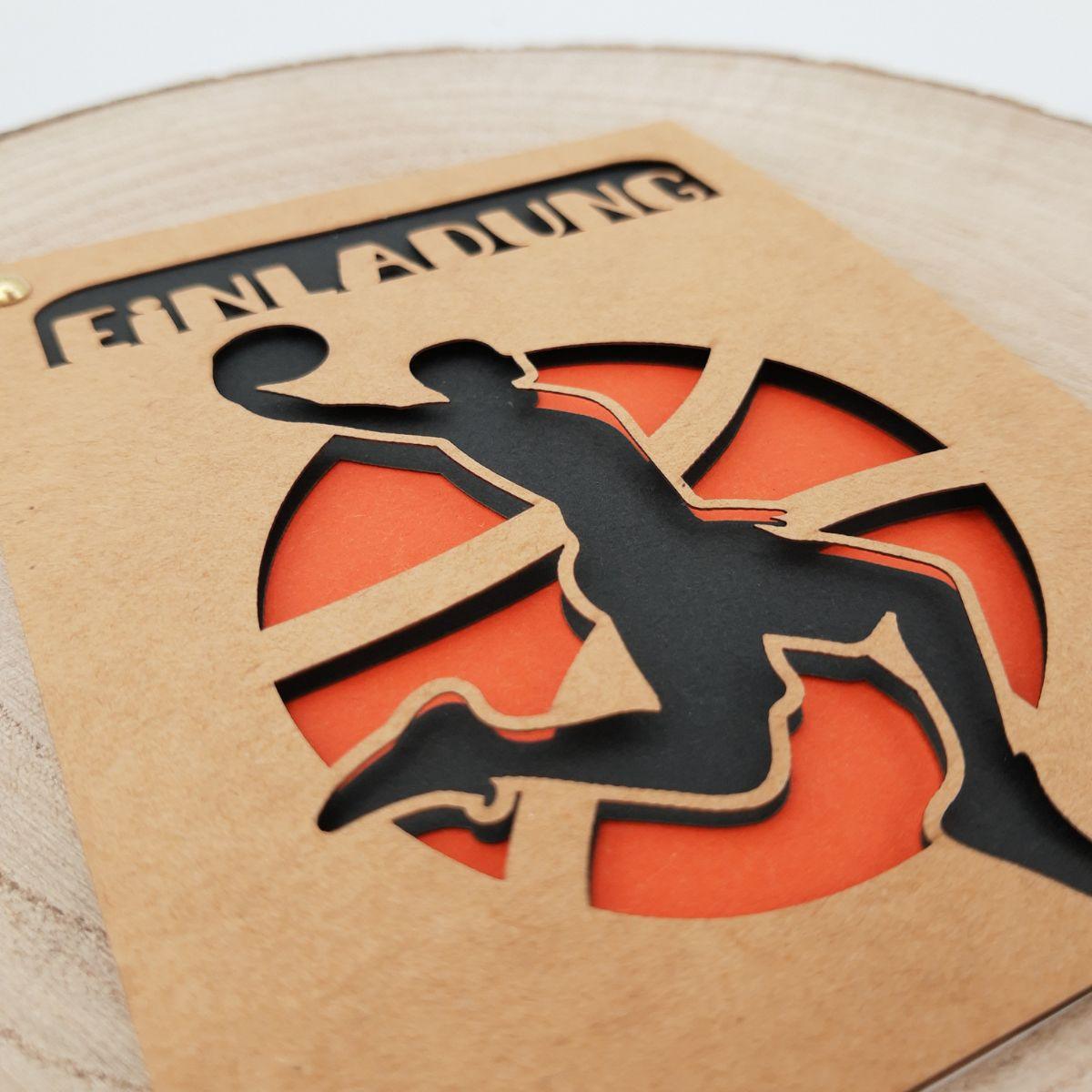 Einladungskarte Basketball