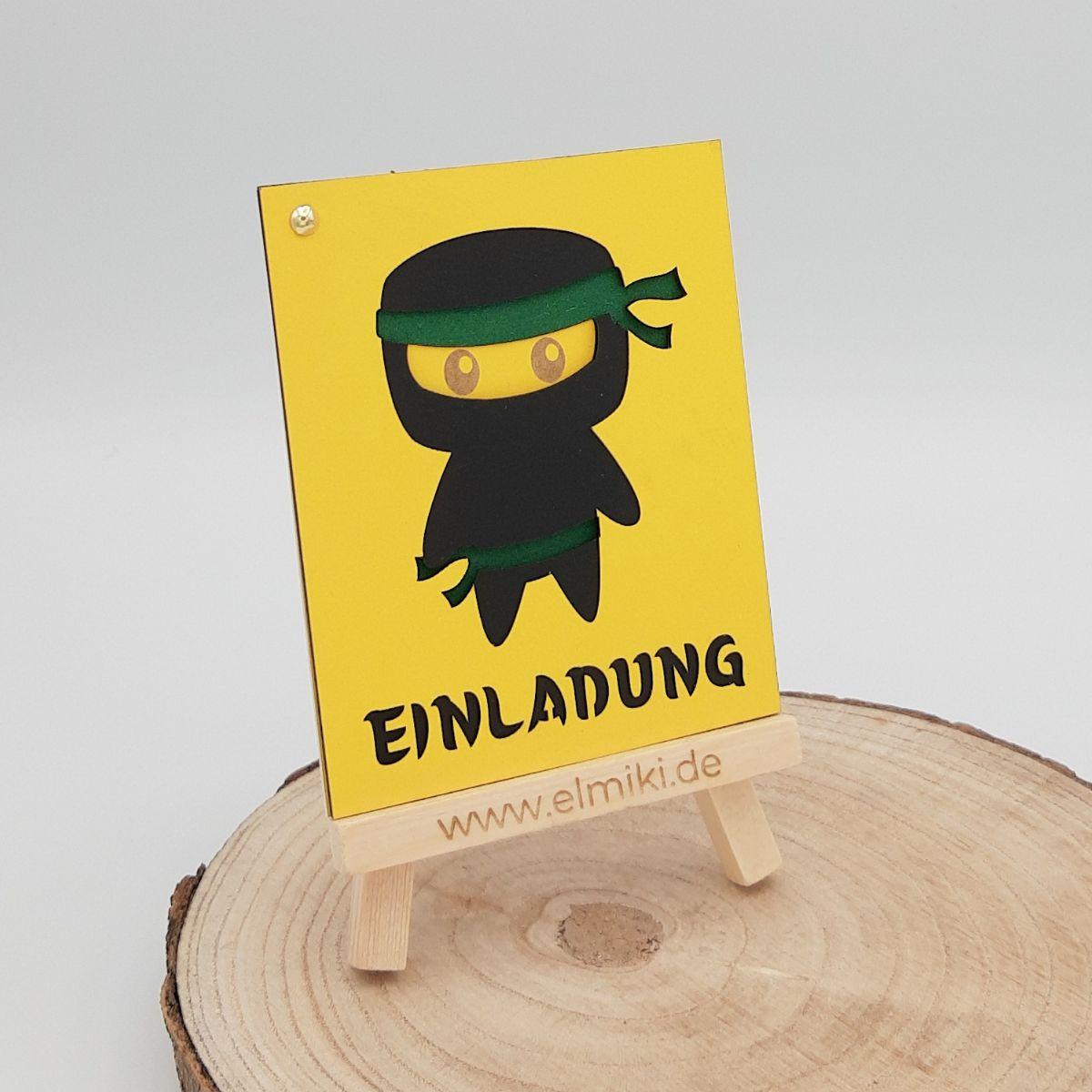 Einladungskarte Ninja