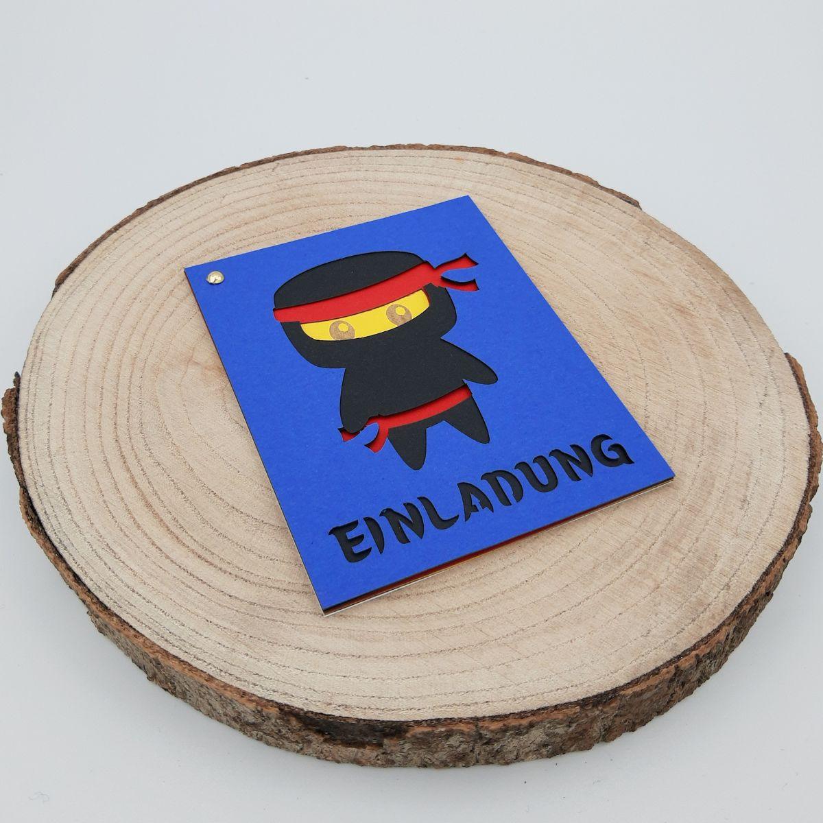 Einladungskarte Ninja