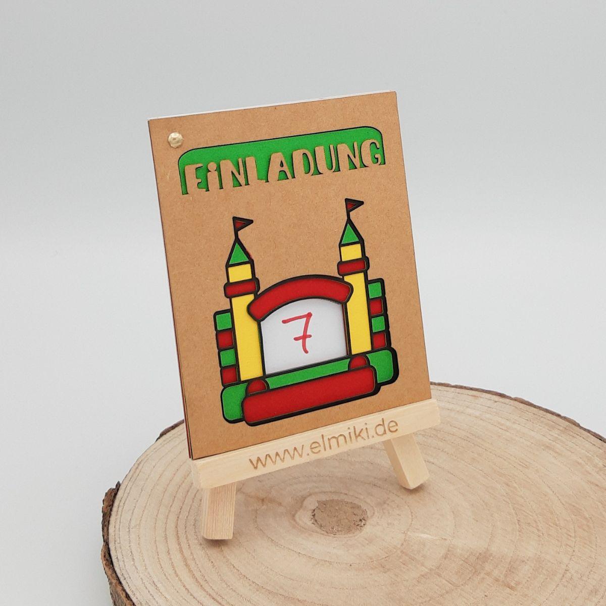 Einladungskarte Hüpfburg