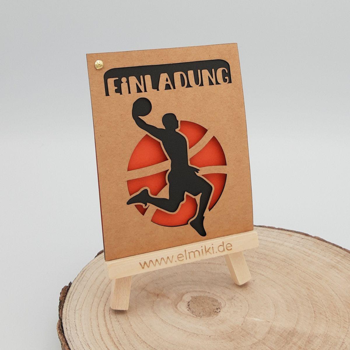 Einladungskarte Basketball