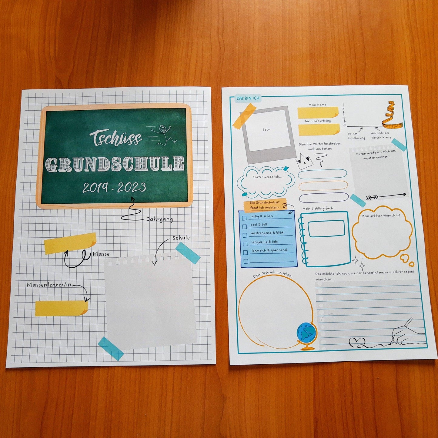 Abschied Grundschule Freundebuch Geschenk für Lehrer