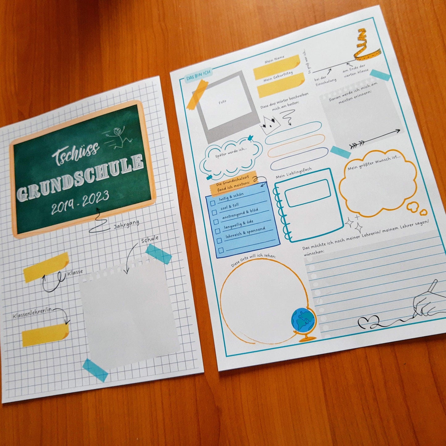 Abschied Grundschule Freundebuch Geschenk für Lehrer