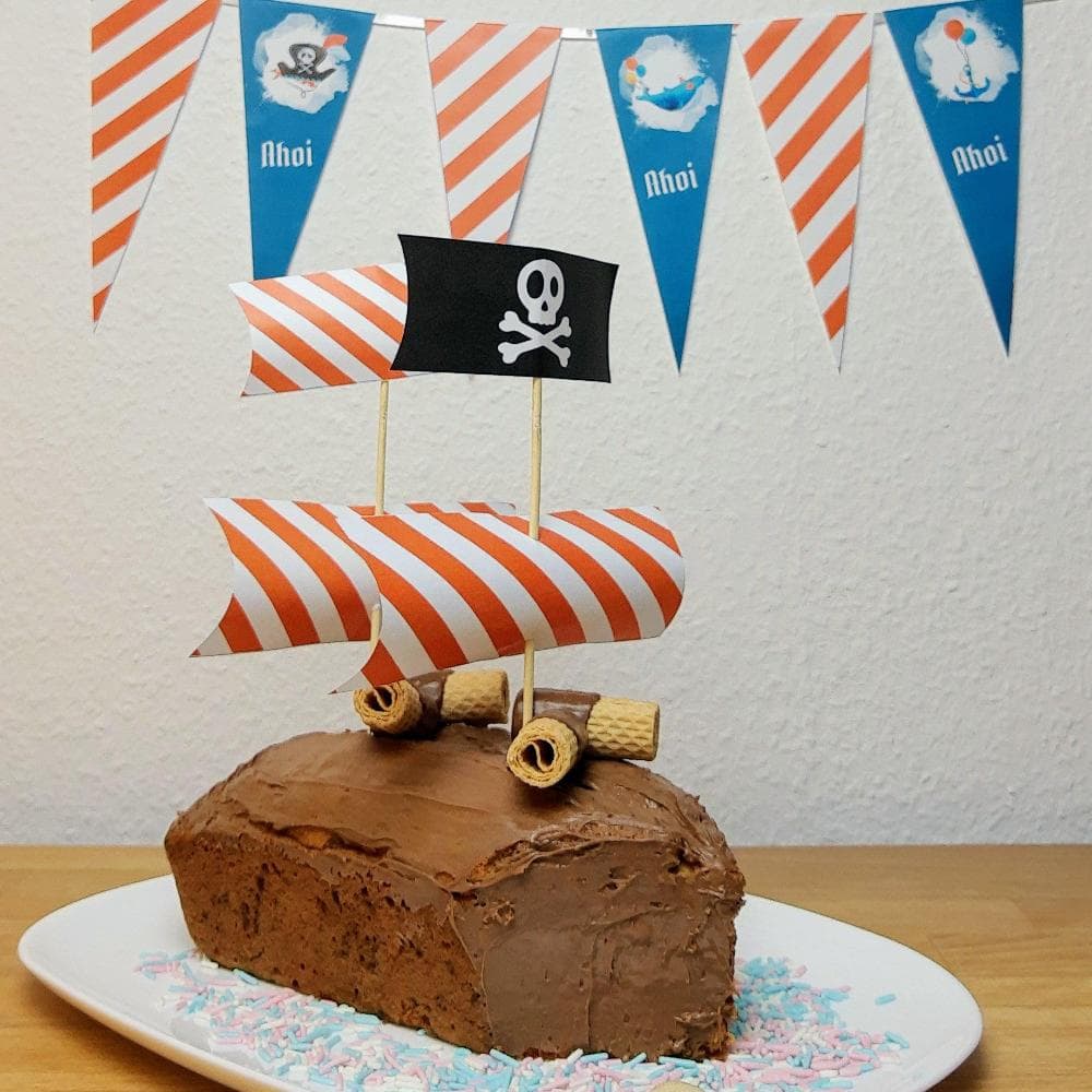 Piraten-Party-Kit für Kinder | Einladung, Deko, Spiele & Schatzsuche | Sofort-Download Dosenwerfen Kuchen Deko Girlande