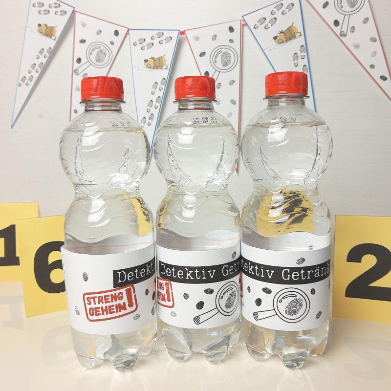 Detektiv Geburtstag Banderolen und Deko zum Kindergeburtstag zum ausdrucken und basteln