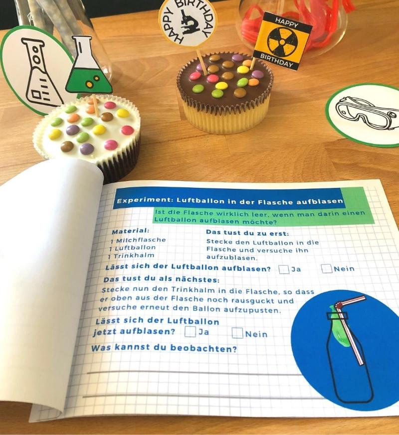 Forscher Geburtstag aus dem Drucker Forschertagebuch