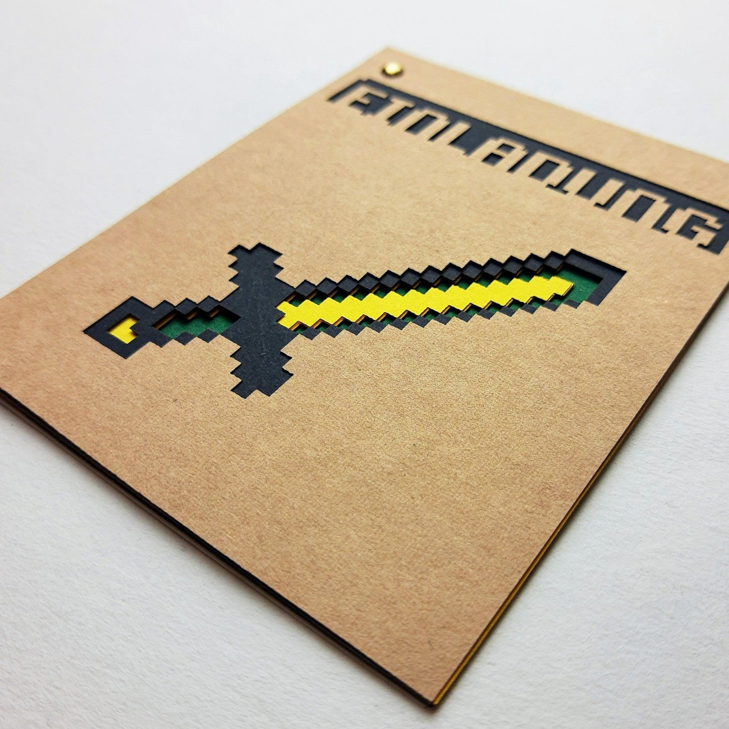 Einladungskarte Schwert Minecraft