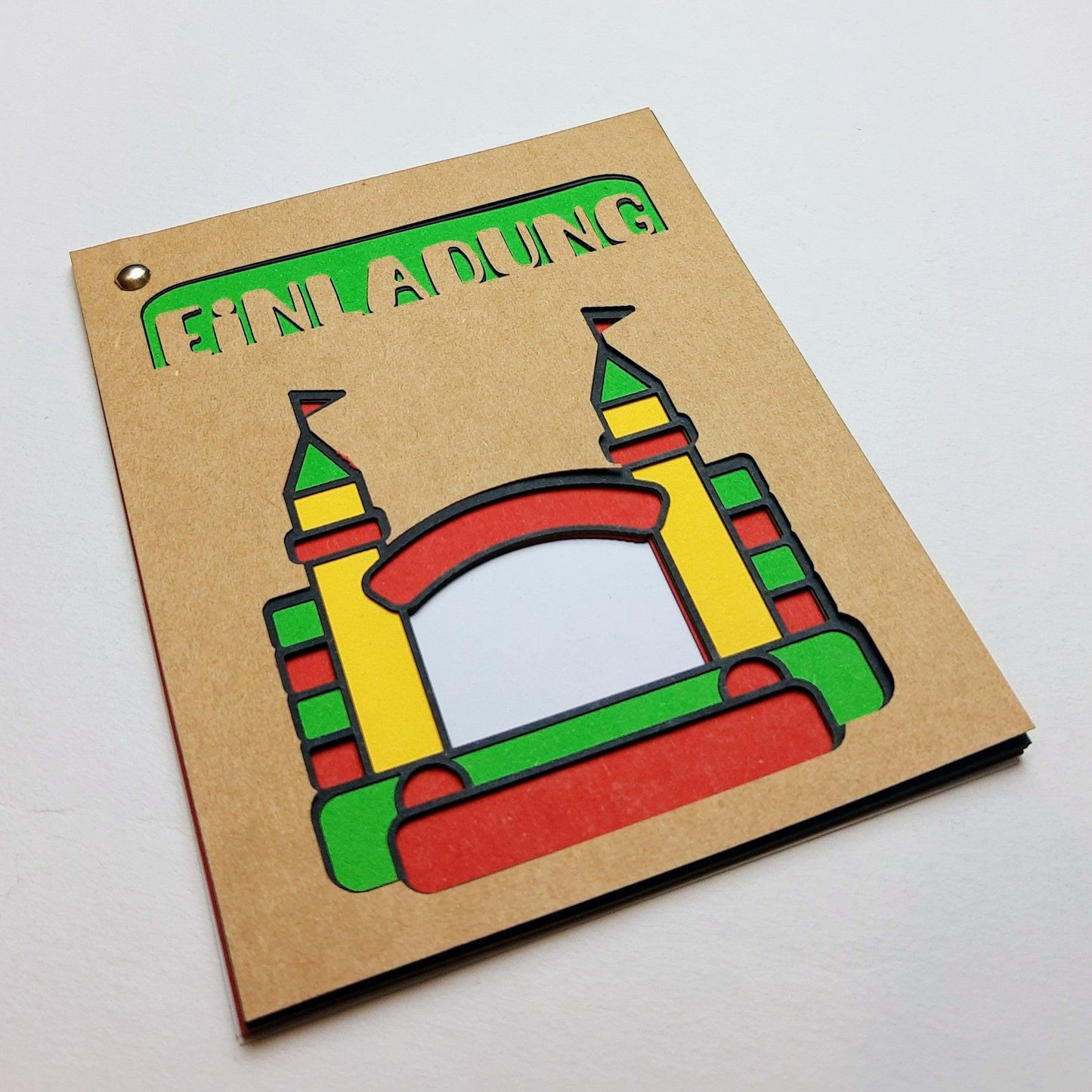 Einladungskarte Hüpfburg