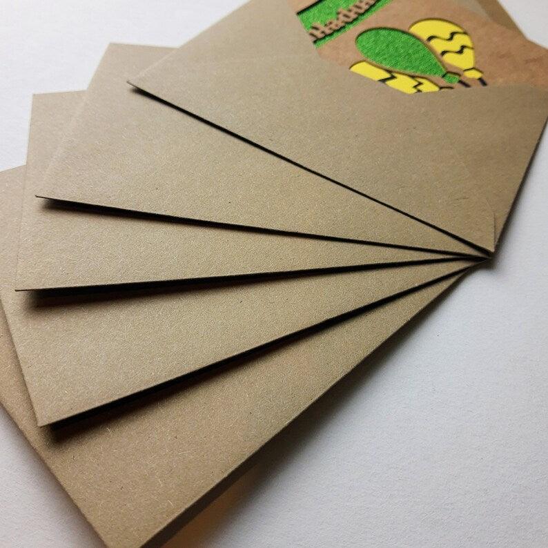 Schlichter Briefumschlag für Einladungskarten 10 cm x 8 cm