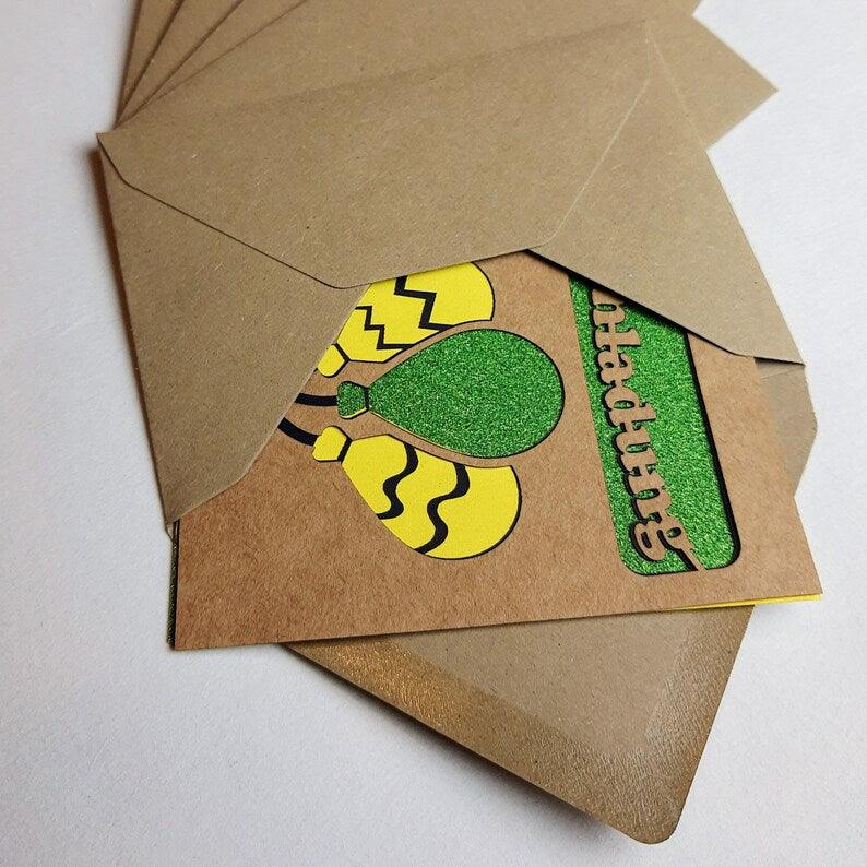 Schlichter Briefumschlag für Einladungskarten 10 cm x 8 cm