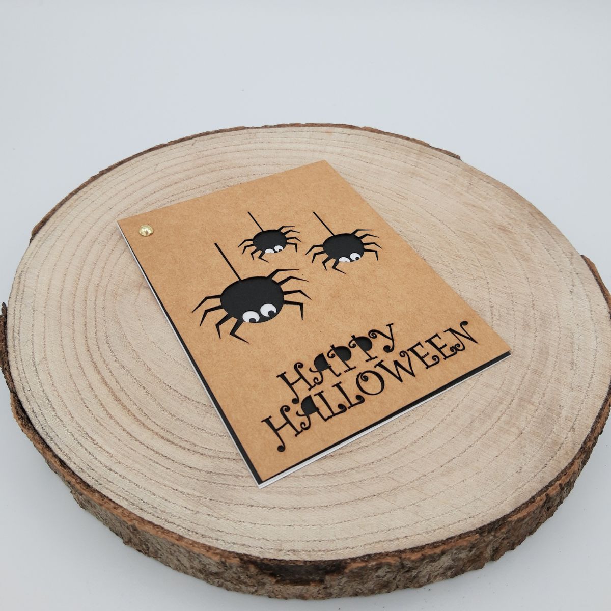 Einladungskarte Halloween Spinnen