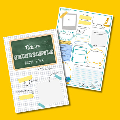 Abschied Grundschule Freundebuch Geschenk für Lehrer