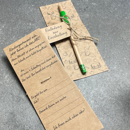 Druckvorlage Einladung Einschulung