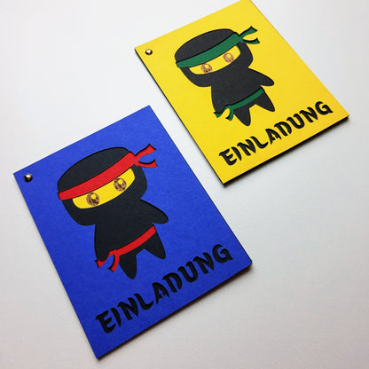 Einladungskarte Ninja