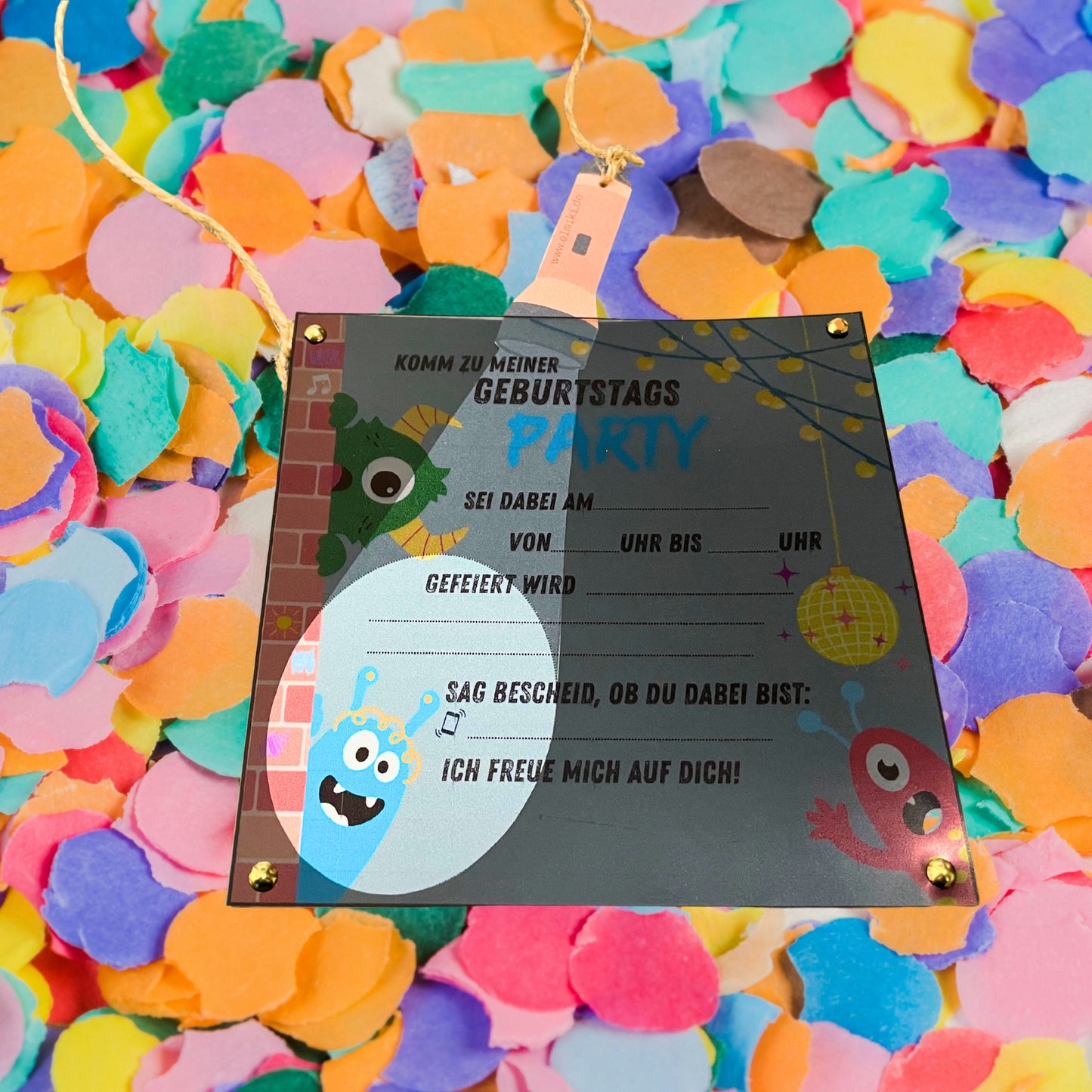 Druckvorlage Einladung Monster Party