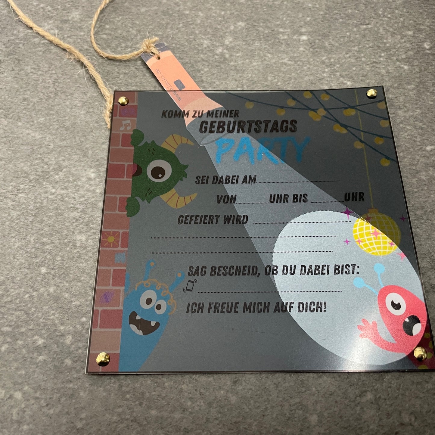 Druckvorlage Einladung Monster Party