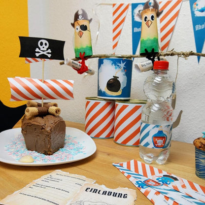 Piraten-Party-Kit für Kinder | Einladung, Deko, Spiele &amp; Schatzsuche | Sofort-Download Übersicht