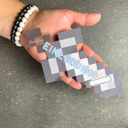 Druckvorlage Einladung Pixel Schwert