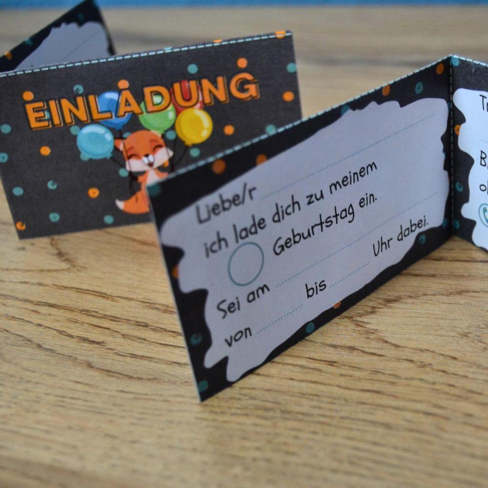Wald Party Set für Kinder | Einladung, Deko, Spiele und Schnitzeljagd | Sofort-Download  Einladung Kindergeburtstag