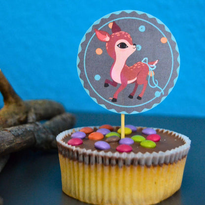 Wald Party Set für Kinder | Einladung, Deko, Spiele und Schnitzeljagd | Sofort-Download  Muffin Picker