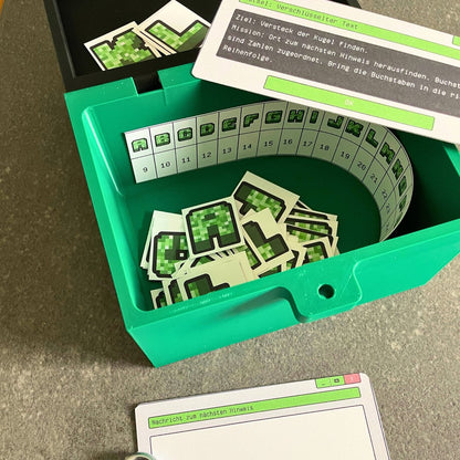 Minecraft Schnitzeljagd Vorlage aus dem Block Party Kit – Rätsel zum Ausdrucken