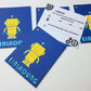 Handgefertigte Einladungskarte Kindergeburtstag Roboter