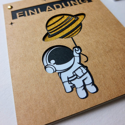 Einladungskarte Astronaut