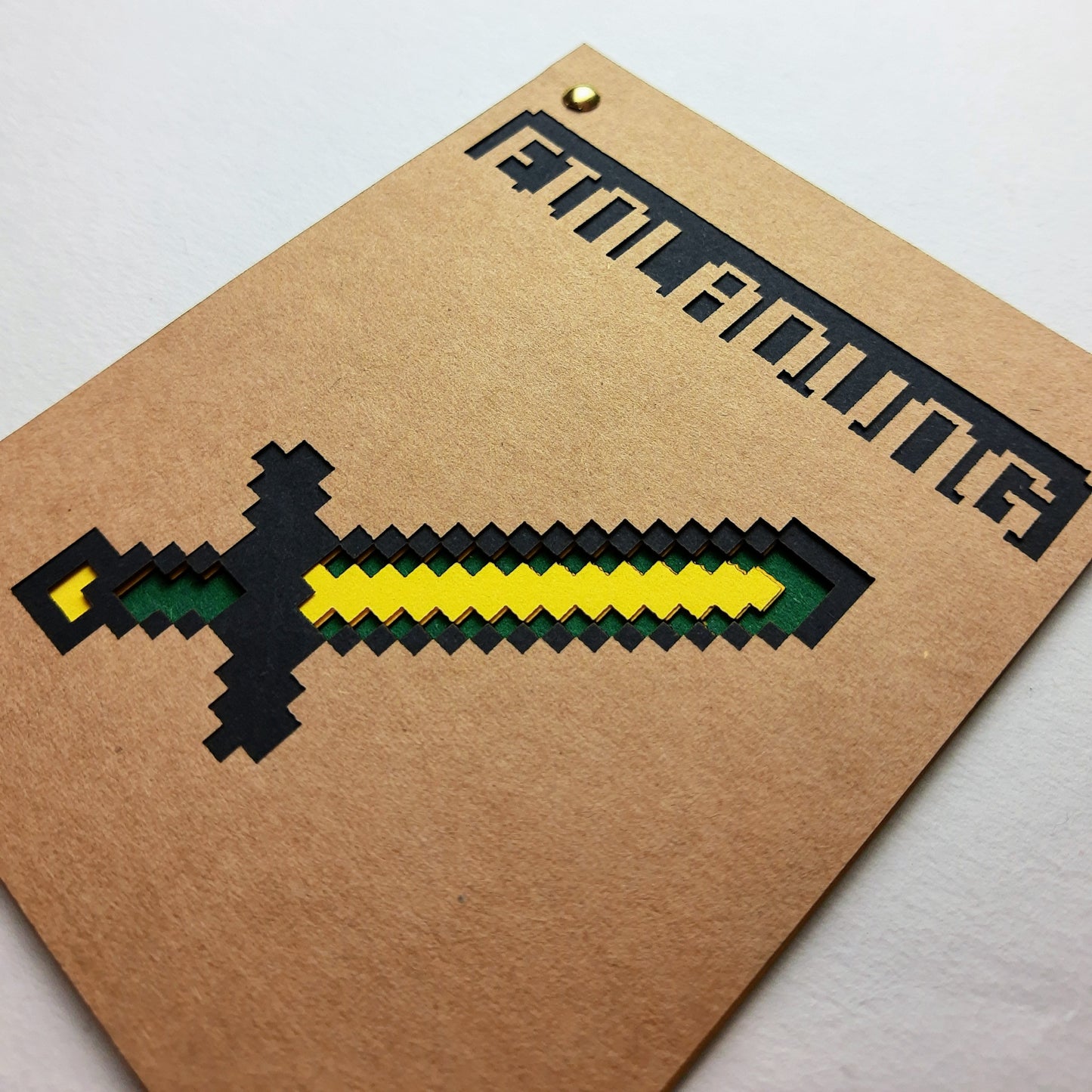 Einladungskarte Schwert Minecraft