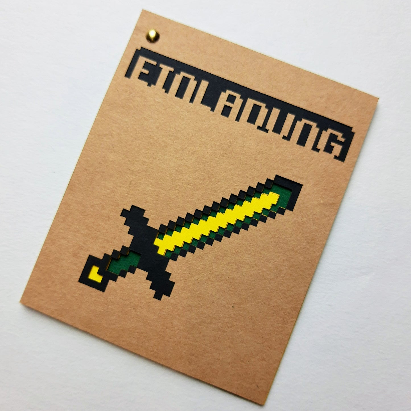 Einladungskarte Schwert Minecraft