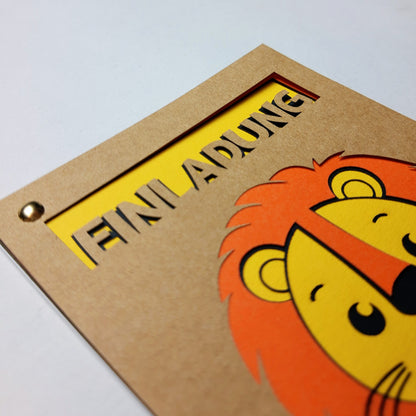 Einladungskarte Löwe